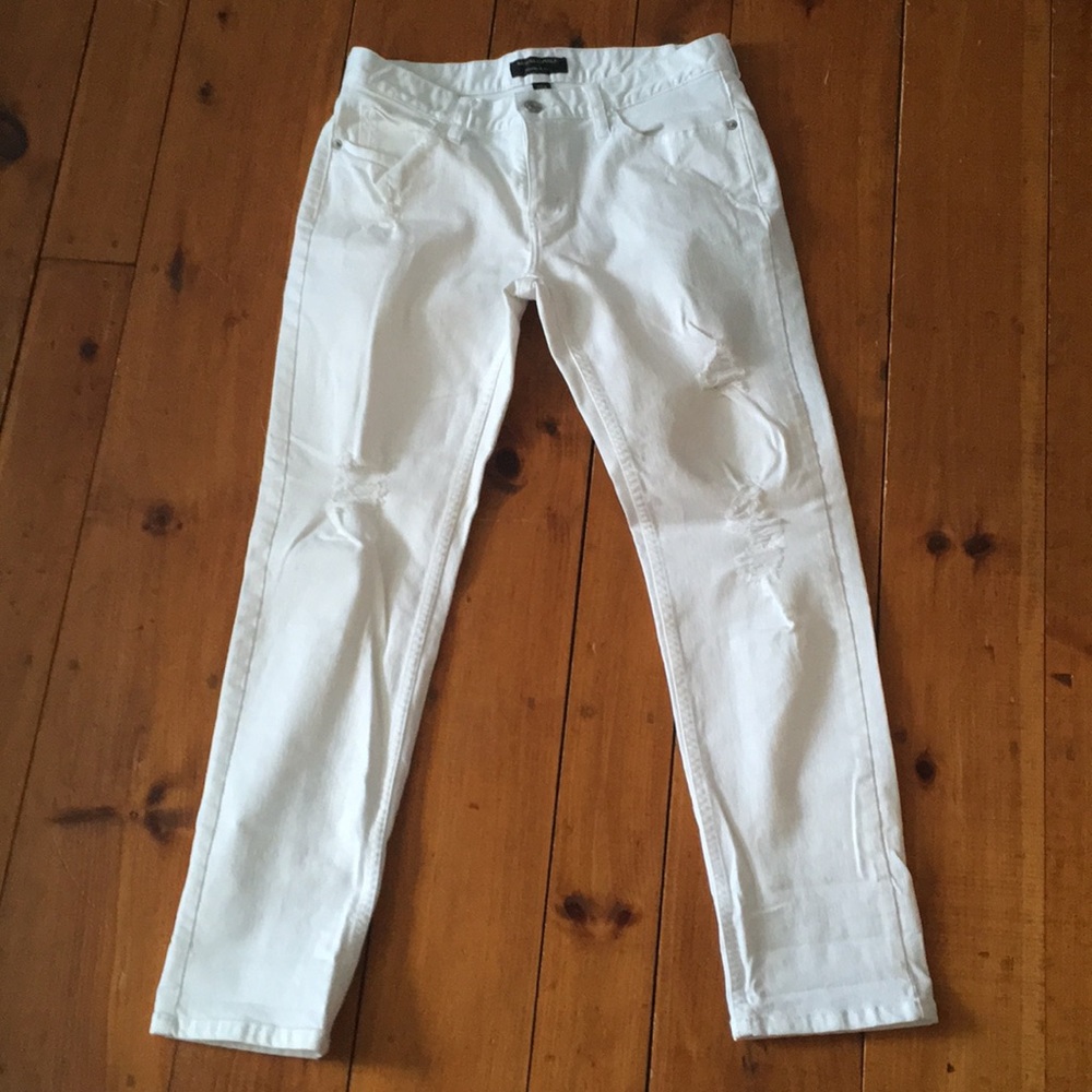 NWOT banana republic white boyfriend jeans